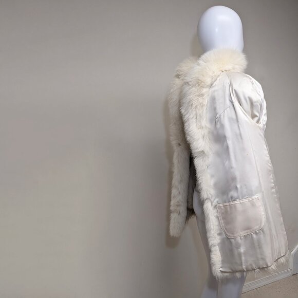 SAGA FOX Natural Blue/Shadow Fox Fur Stroller/Coat - Picture 11 of 12